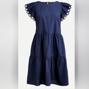 J. Crew Dress with Flutter Sleeves, Size M